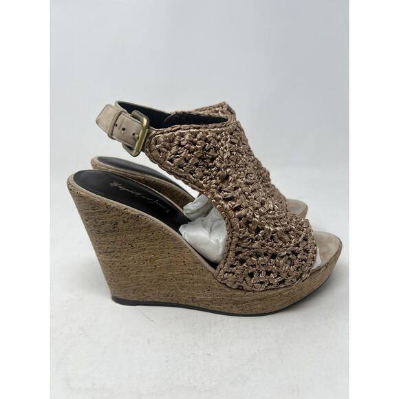 2000s Elizabeth & James size 8.5B Indie Sleaze Olsen Twins Crochet Wedge - Picture 6 of 11